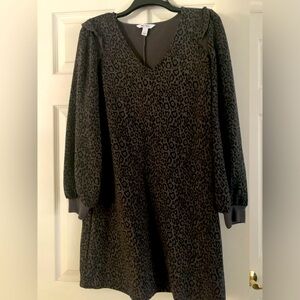 Nine West black/grey leopard dress